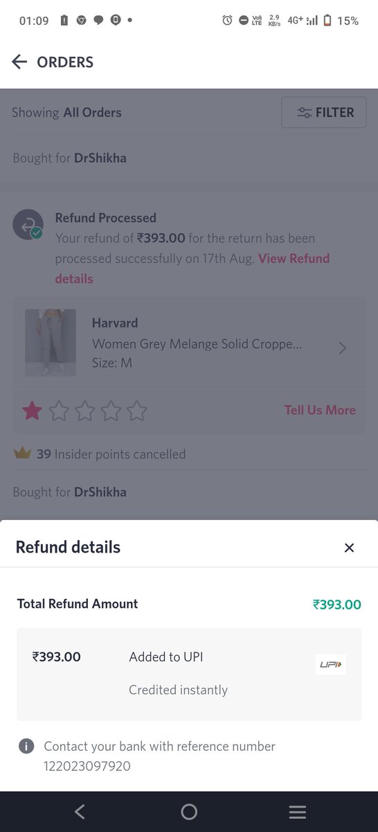 ShikhaRai's tweet photo. @MyntraSupport Current status showing in my order section https://t.co/hUefTI3msD
