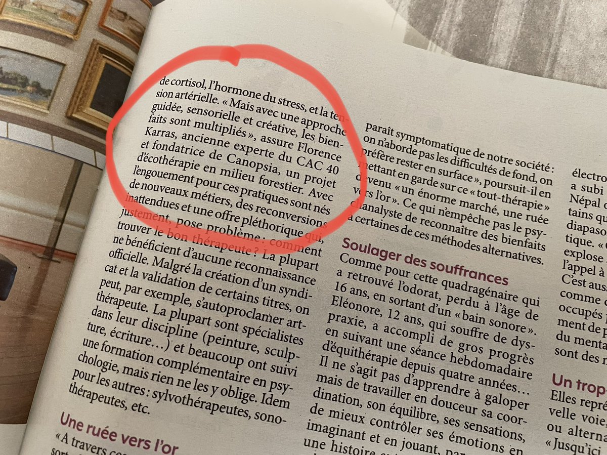 #ecothérapie #sylvotherapie <a href="/Flokarras/">Florence Karras</a> fondatrice de <a href="/canopsia/">Canopsia</a> dans <a href="/Femina_fr/">Version Femina</a> 👏💪💪💪