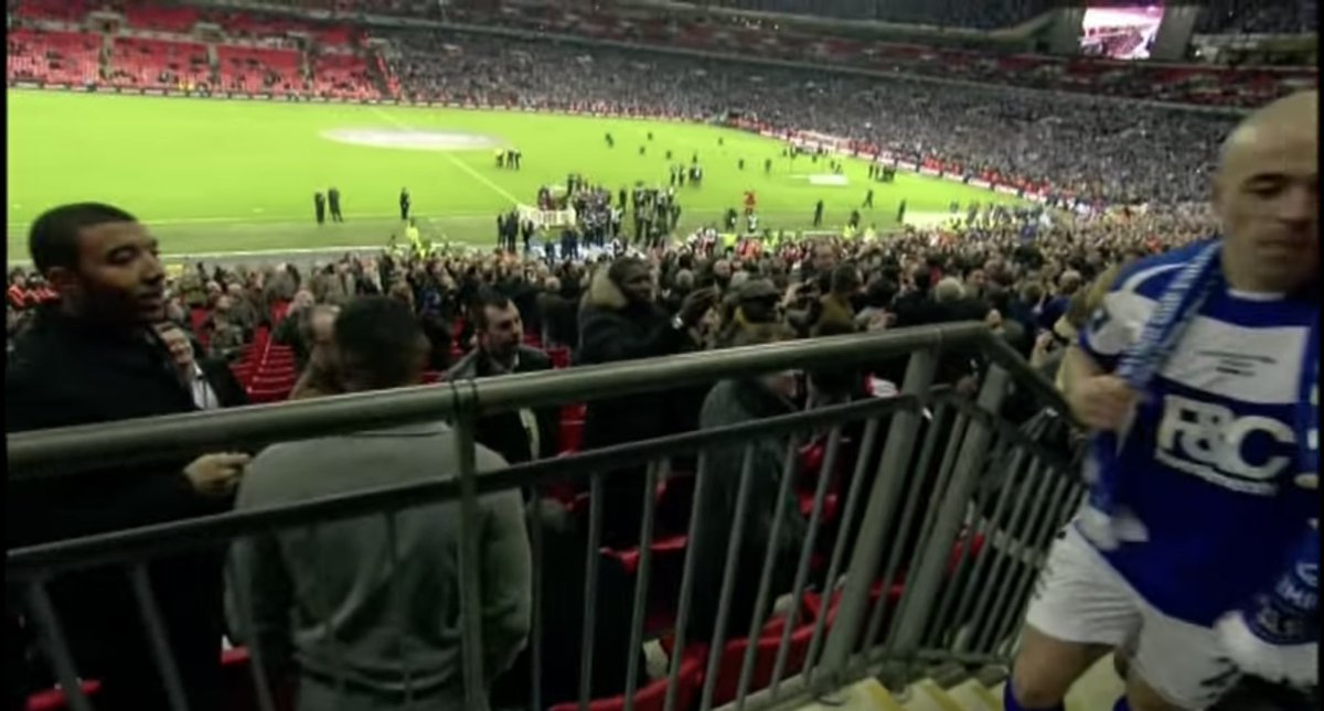 Troy Deeney on the left there watching Blues at the Carling Cup final win in 2011🔵 #BCFC