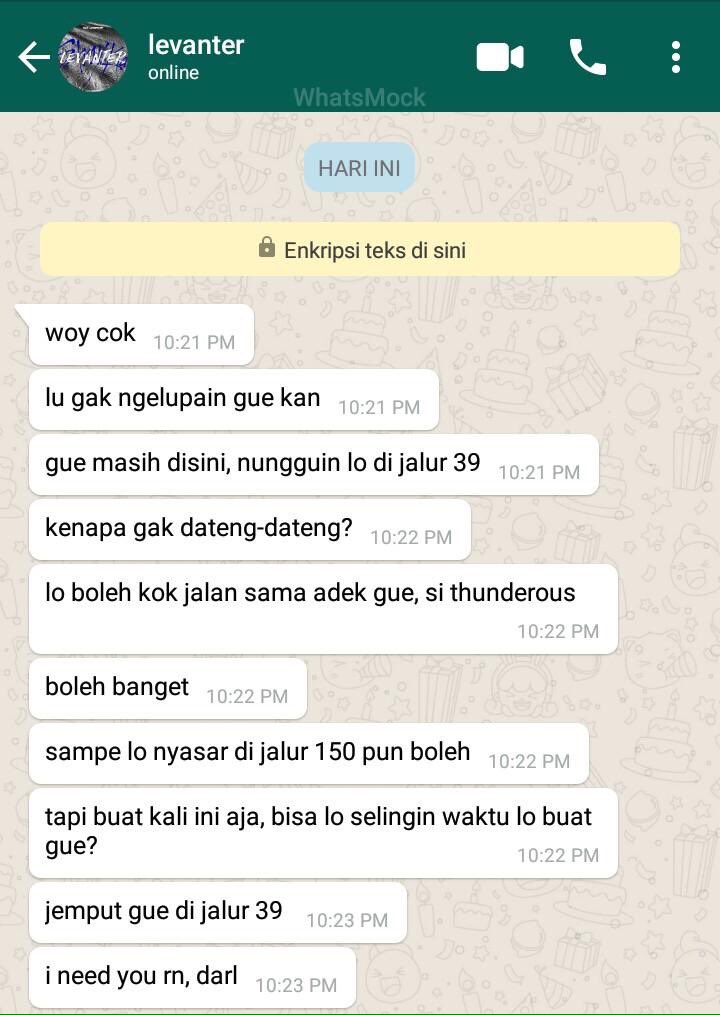 -tskwork you've got a new message from "levanter" 

ib : mf tsk yg lewat tadi