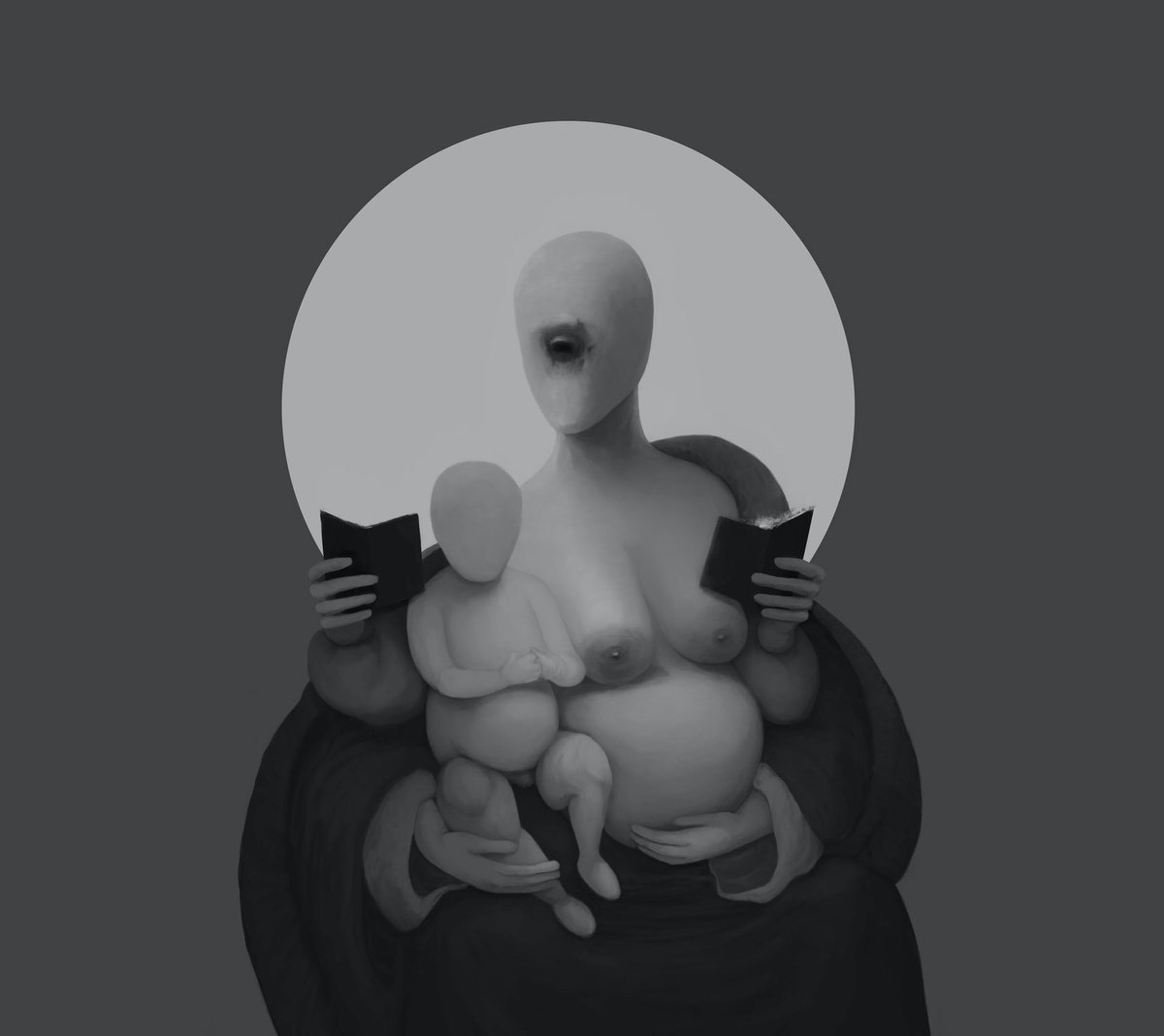 ISombres's tweet image. abit on how it started for this one :) i had a book full of Raphael sketches and really wanted to make a study from this one. after finishing the study which took ages decided to approach the result the same way i approach the rest of my work.