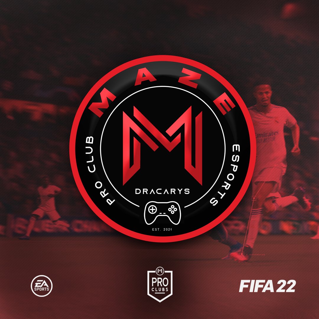 Vi presentiamo il logo ufficiale del team Maze Esports - Pro Clubs! Progetto nato dall'unione con il team <a href="/DracarysProClub/">🇮🇹🐉Dracarys pro club🇮🇹</a>  che ringraziamo per la disponibilità nel abbracciare un progetto lungimirante. Solcheremo i campi di tutti i principali tornei Italiani. Non vediamo l'ora!