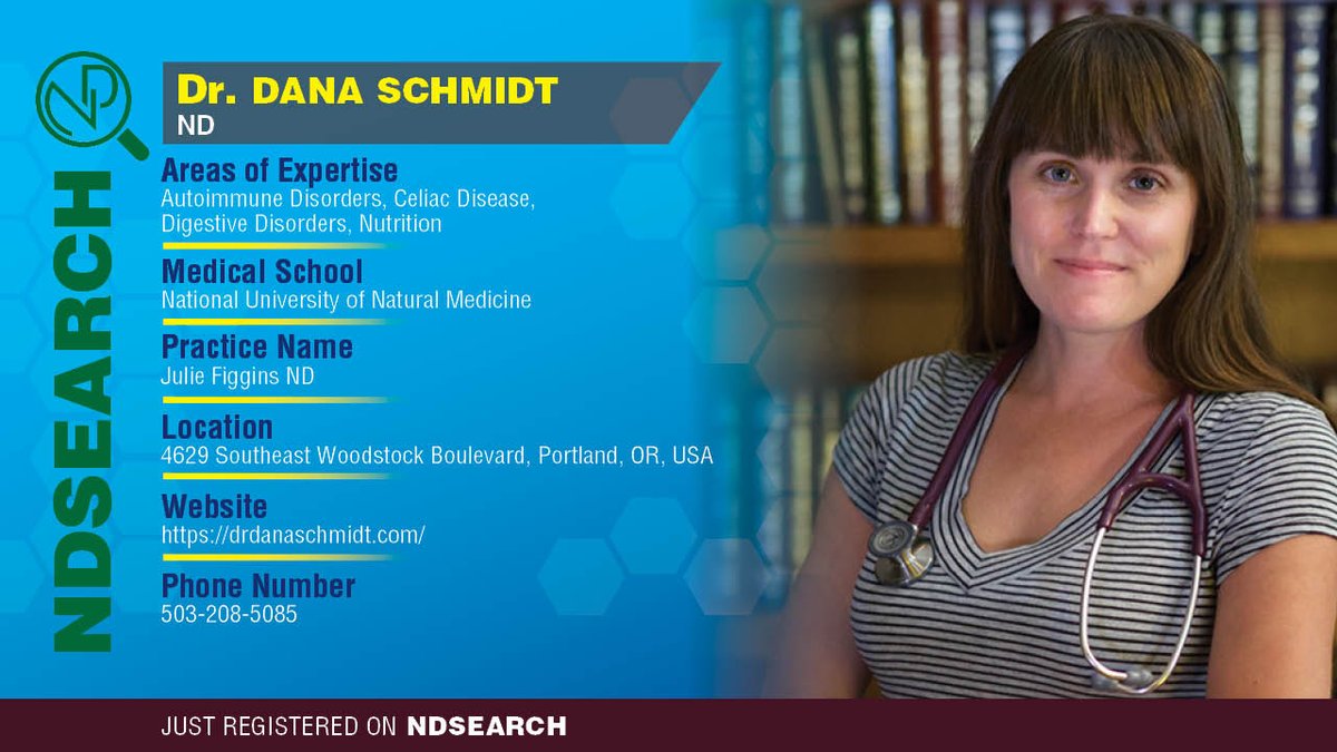 NDsearch's tweet photo. NDSearch is Thrilled to welcome Dr. Dana Schmidt!  Patients in #Portland #oregon can be seen for a personalized, whole-life approach to both chronic and acute illness.

#NDsearch @NUNM_EDU #naturopathicdoctor https://t.co/RfnewrCdEV