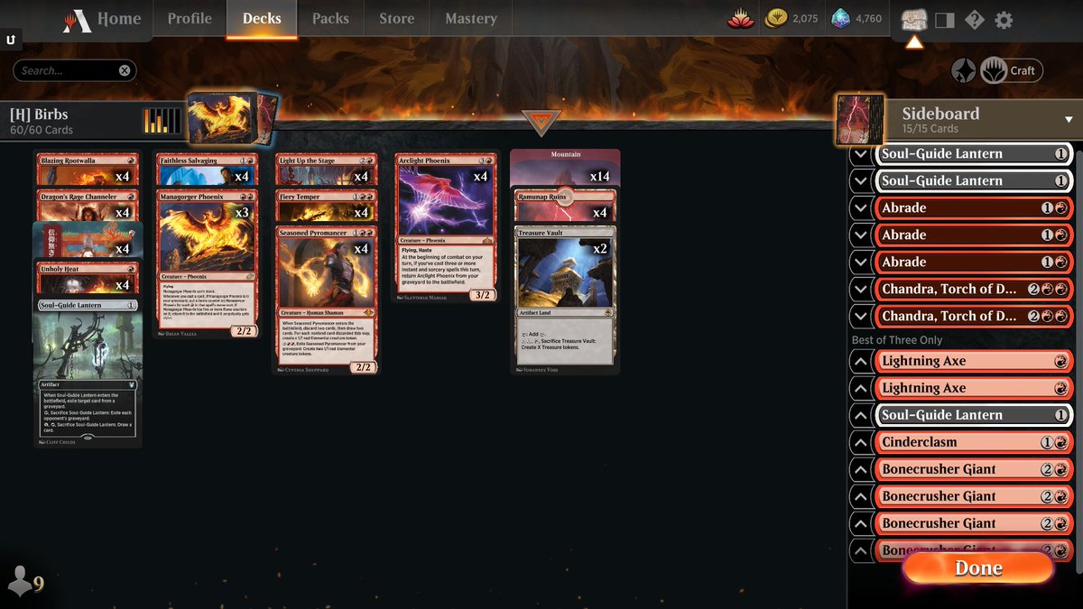 Got to Mythic fastly with my takes on RB Madness and MonoR Phoenix. Decks are a blast to play, too bad that Looting is gonna leave us soon... 

or not?

<a href="/ArenaDecklists/">Arena Decklists</a> <a href="/mtgazone/">MTG Arena Zone</a>