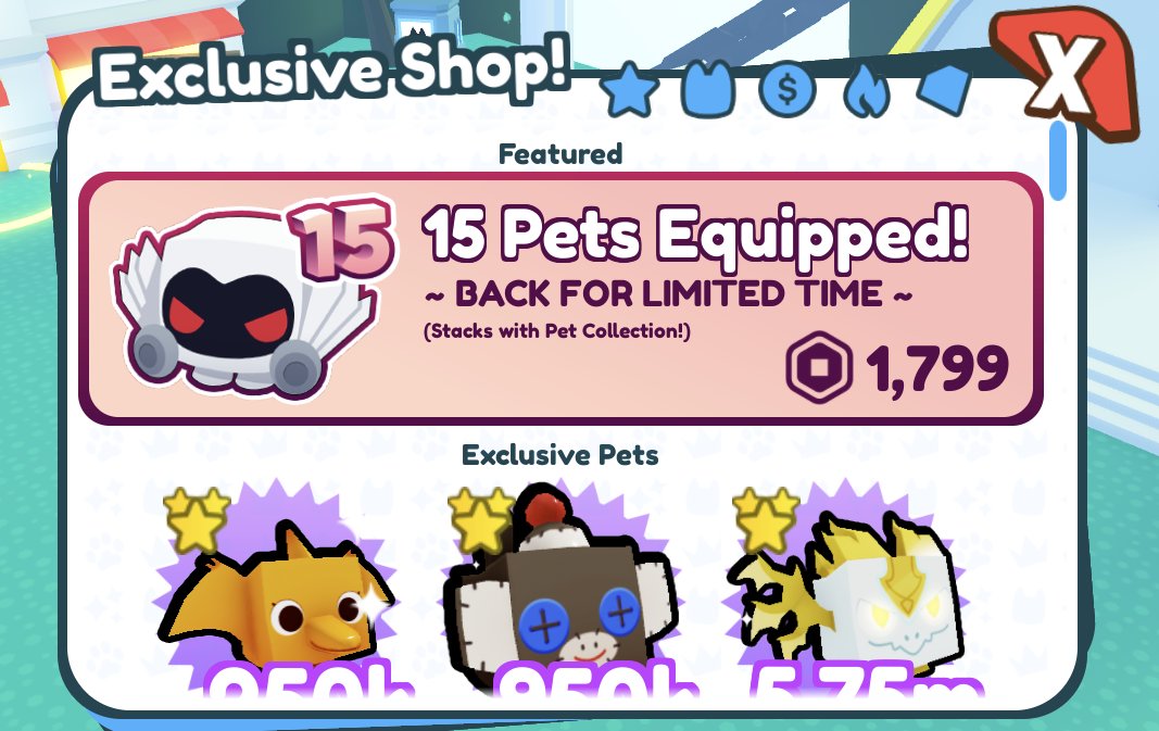 Pet Simulator X Exclusive Shop