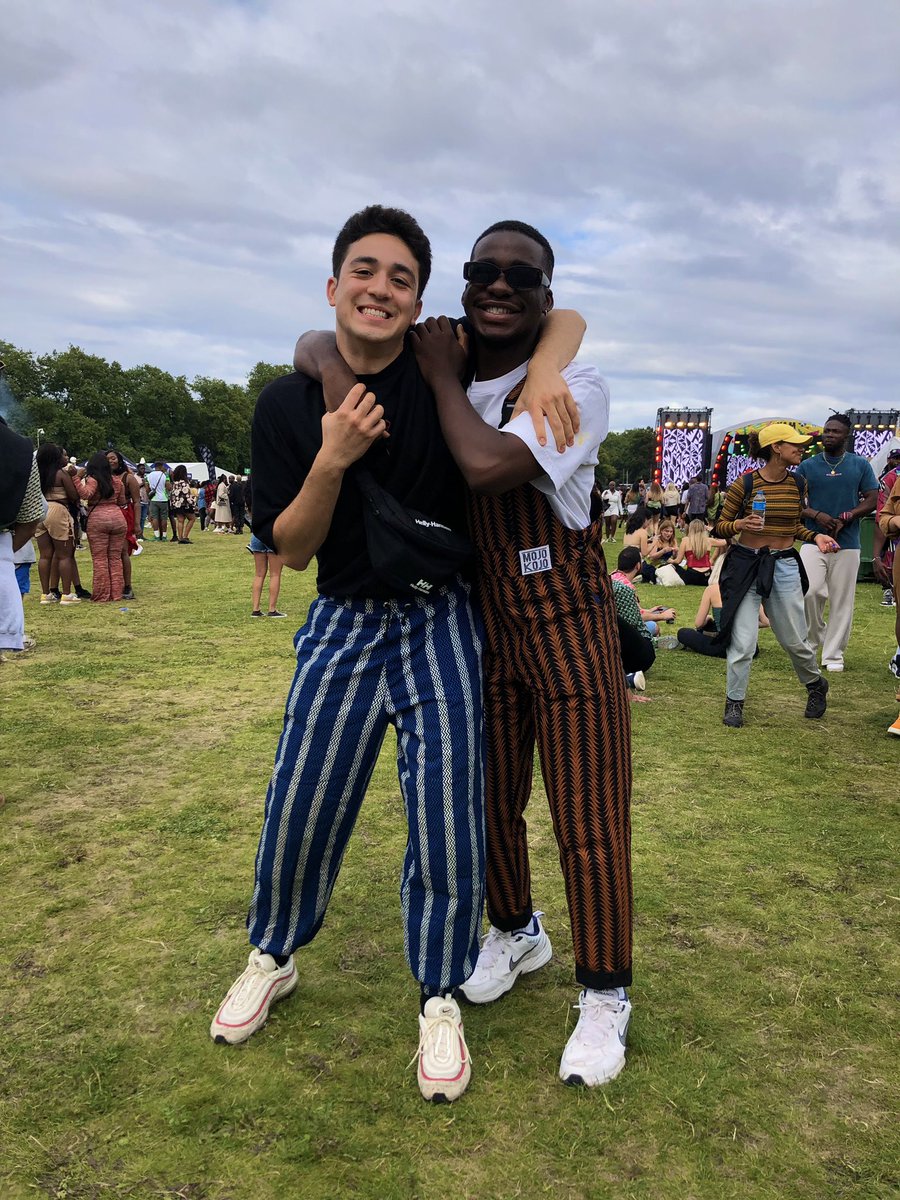 mojokojouk's tweet photo. i love seeing photos of Mojo Kojo about! This is Ryan &amp; Dimeji at Yam Carnival 🍠 ❤️🤪 #mojokojo https://t.co/ZgbmeMLK1T