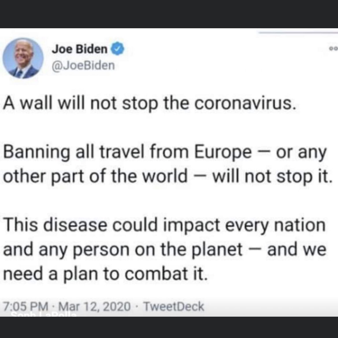 Lift travel ban now!You are hurting Americans&amp; relationships w/the world.Follow your own advice &amp; use your power.People wont come to the US unless they have loved ones or unattended business.Proof of vaccination &amp; negative test <a href="/POTUS/">President Donald J. Trump</a> <a href="/CDCDirector/">CDC Director</a> <a href="/roinnslainte/">Department of Health</a> <a href="/SecBlinken/">Secretary Antony Blinken</a>