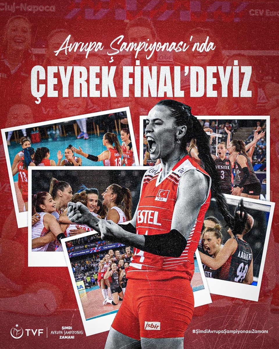 Filenin Sultanları, üst üste 6 galibiyet alarak Avrupa Şampiyonası’nda çeyrek finalde! 🇹🇷🏐

#ŞimdiAvrupaŞampiyonasıZamanı
#ŞimdiVoleybolZamanı
#BizVoleybolÜlkesiyiz
#EuroVolleyW