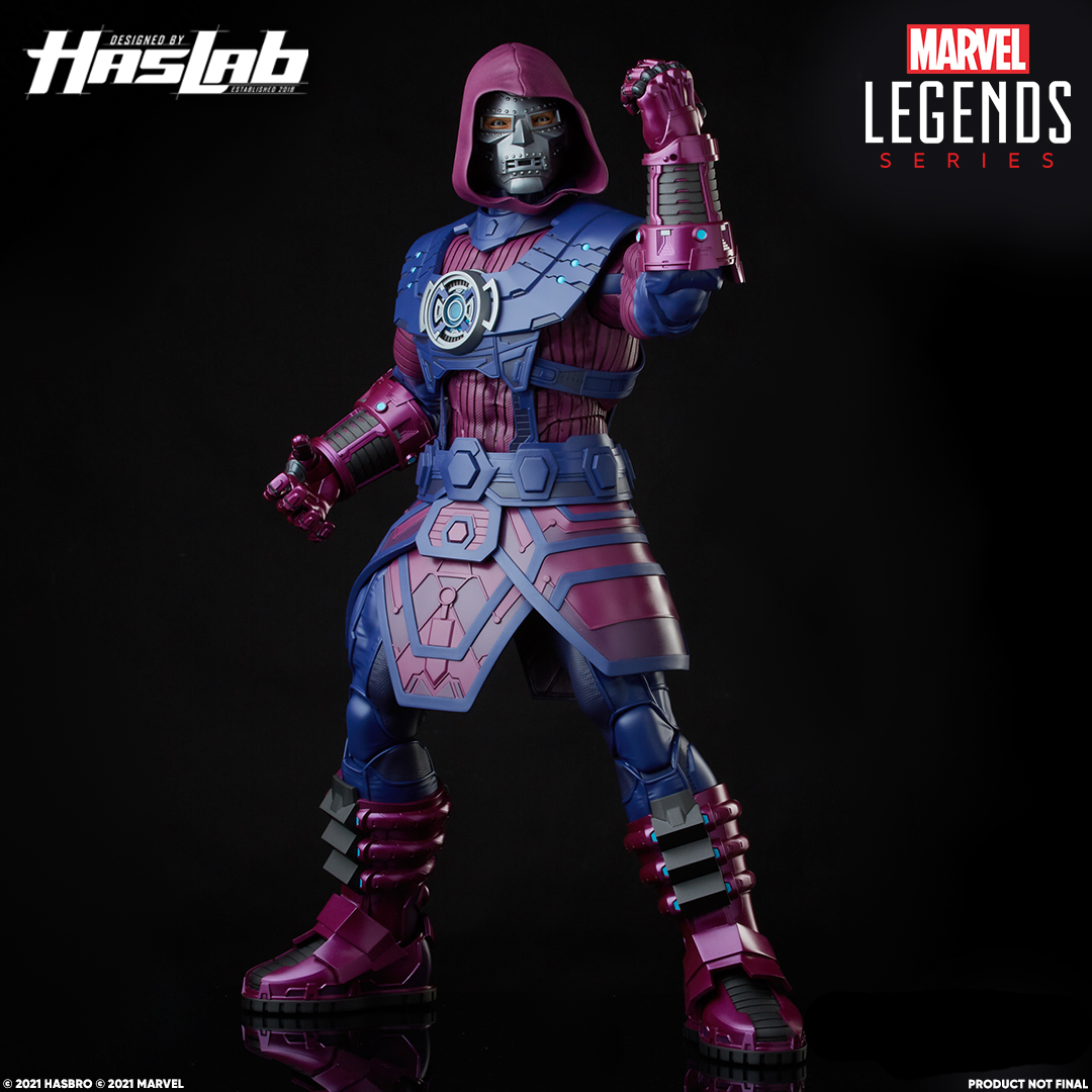 HasbroPulse's tweet photo. Even Galactus is not invulnerable to Dr. Doom! In one story, Doom takes on a modified version of the Devourer’s form, with Doom-style helmet! Unlock this Doom head accessory at 22,000 backers! We have until 8/30/21 to reach this goal! https://t.co/DE46dhXCW9 https://t.co/nlugP0h8yB
