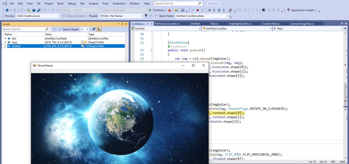 ScisharpStack's tweet image. Very convenient to debug image results from SharpCV.Mat object. github.com/SciSharp/Tenso…