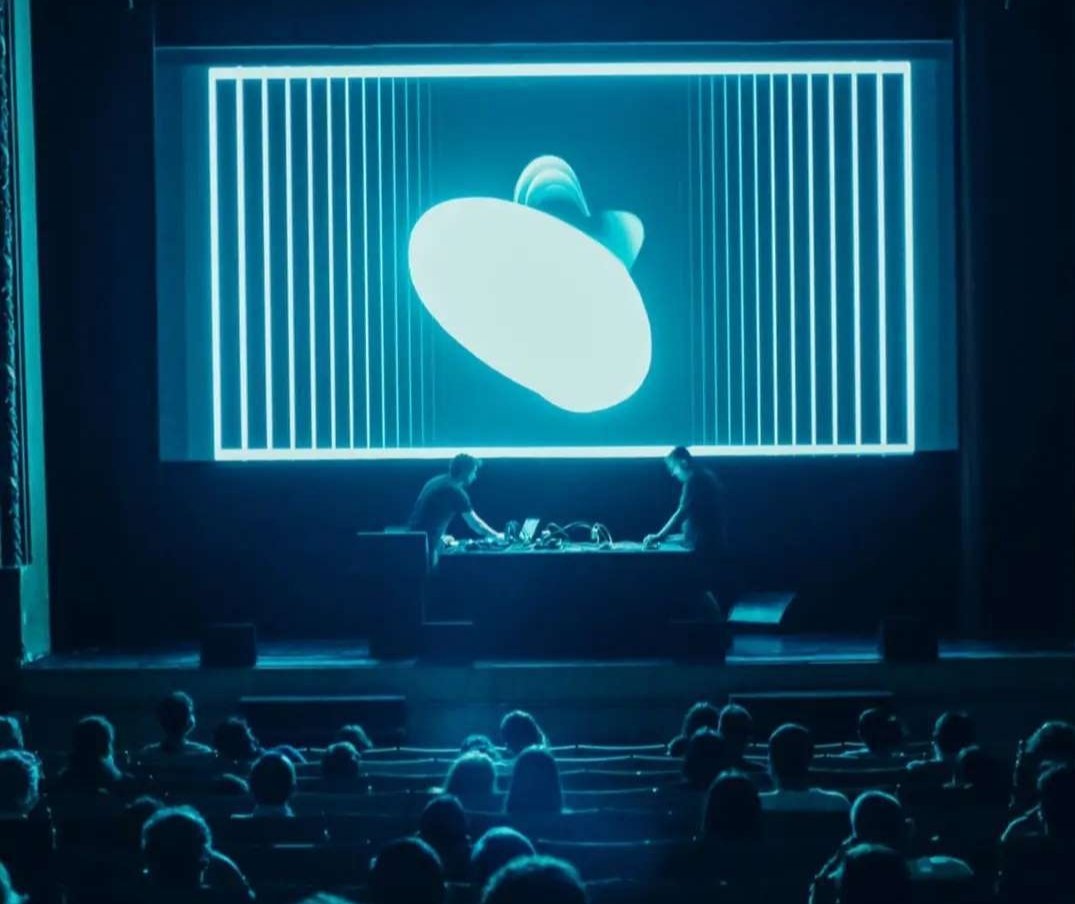 visiophone_lab's tweet photo. Nice pic by @veramarmelo from @BorisChimp504 AV Live Vanishing Quasars at #Zigurfest .Live visuals with @VIDVOX + @vuoflow
.
Some live audiovisual moments have been captured & minted as #ntfs at #hicetnunc2000
Check: https://t.co/ifDDZJKpTk
.
#nftart #digitalart #creativecoding https://t.co/zUftmdwepE