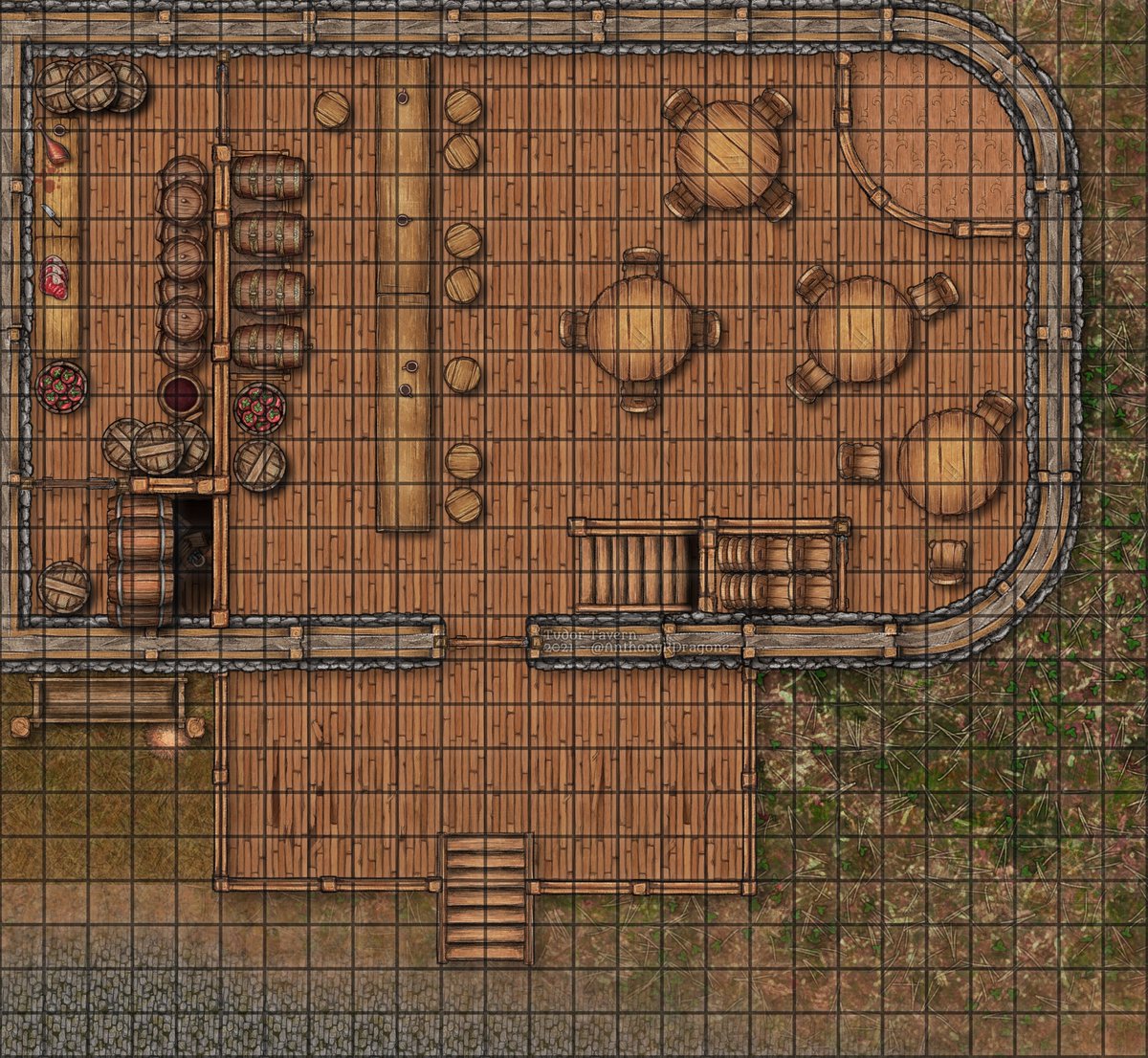 anthonyrdragone's tweet photo. Gone ahead and created the first floor of a Tudor style Tavern, was going to use this for my campaign but I decided not to, as I want to leave this part of the campaign up to the Theater of the Mind.

But for anyone else, go crazy!
#DnD5e #DnDMaps #4k #Battlemaps #Tavern https://t.co/N1eVBlJgHw
