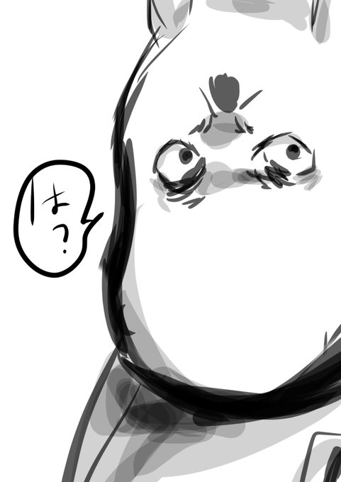 #このタグ見たやつは今すぐムーミンを資料なしで描け
ガン飛ばしてるムーミン 