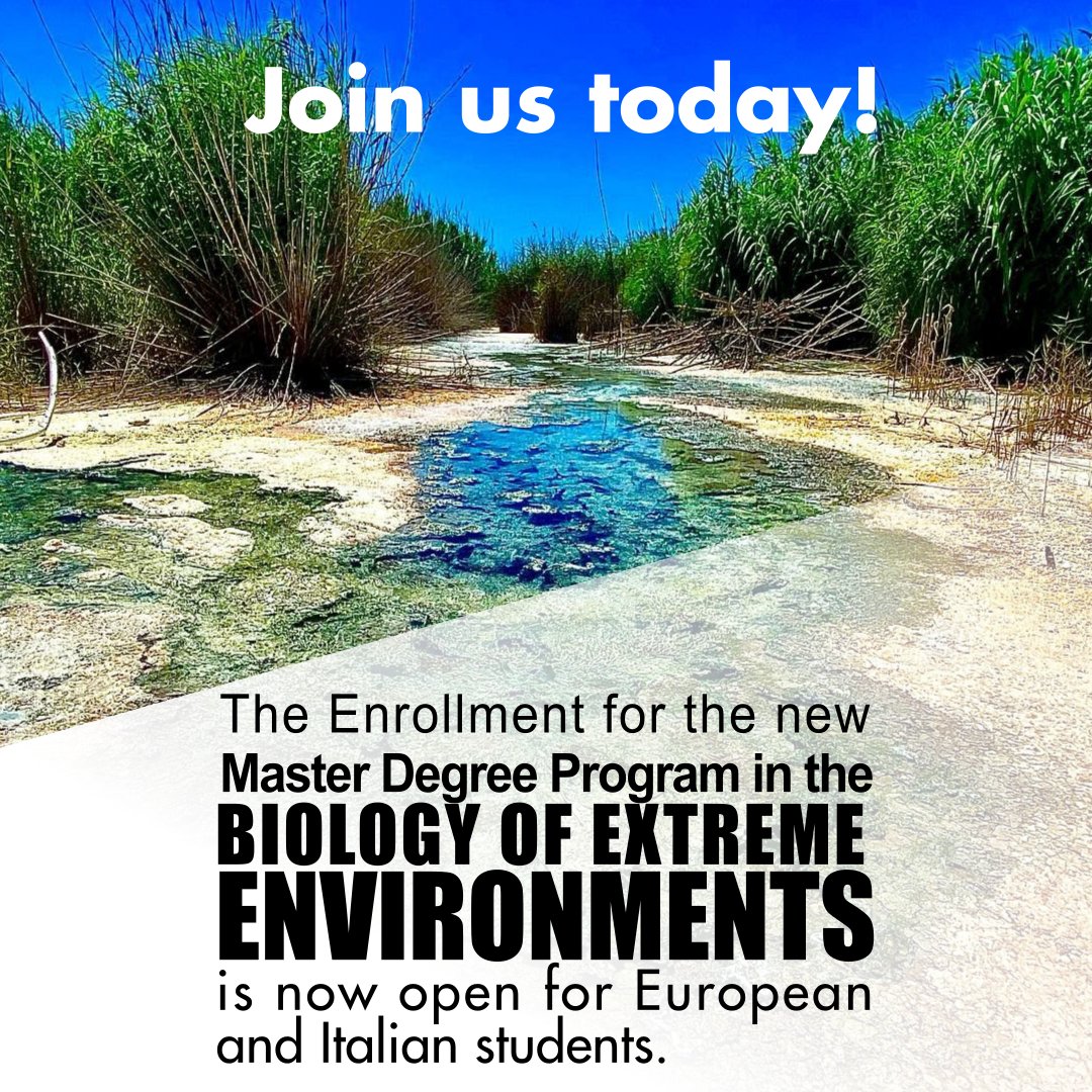Donato Giovannelli (@d_giovannelli) on Twitter photo The enrollment procedure <a href="/LMBExE/">Biology of Extreme Environments</a> <a href="/UninaIT/">Unina Federico II</a> for European and Italian students is now open! Come join us to study the most remote locations of our planet!
bioextreme.it
#masterprogram #master #masterdegree #university #astrobiology #extremeenvironments The enrollment procedure <a href="/LMBExE/">Biology of Extreme Environments</a> <a href="/UninaIT/">Unina Federico II</a> for European and Italian students is now open! Come join us to study the most remote locations of our planet!
bioextreme.it
#masterprogram #master #masterdegree #university #astrobiology #extremeenvironments