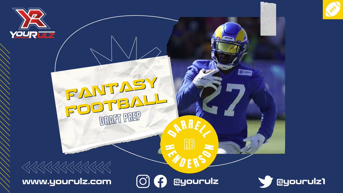 With the Rams, Henderson finished 2020 as the RB31 on 154 touches in 15 games. Can he improve on those numbers and make a difference this season?

Read more about Darrell Henderson's Fantasy Draft Prep here: https://t.co/draEnwITuk

#yourulz #fantasyfootball #nfl https://t.co/ABAsFa85EW