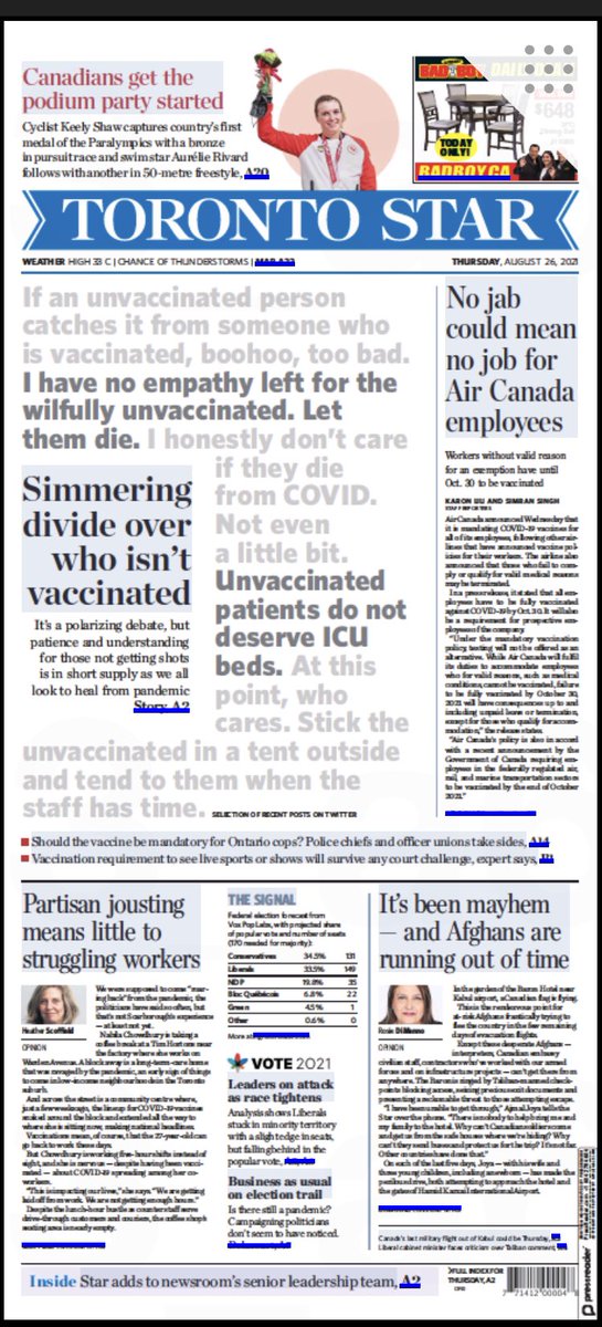 #NoVaccinePassports 

Vaccine passports:
* are unconstitutional &amp; will not survive court challenge;
* do not provide protection people think, since vaxxed are transmitting covid;
* do not recognize immunity acquired from infection;
* create division &amp; hate mongering such as this