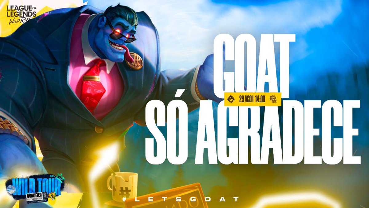 goatgg_'s tweet photo. SABE QUE DIA É HOJE? 

DIA DE FINAL NA #WILDTOUR vs @SoAGRADECEgg 

TA VIRANDO CLASSICO, VAMOOOO

começando agora em https://t.co/k8YrqWXrrN

#LETSGOAT🐐 https://t.co/x93boYL4Ub