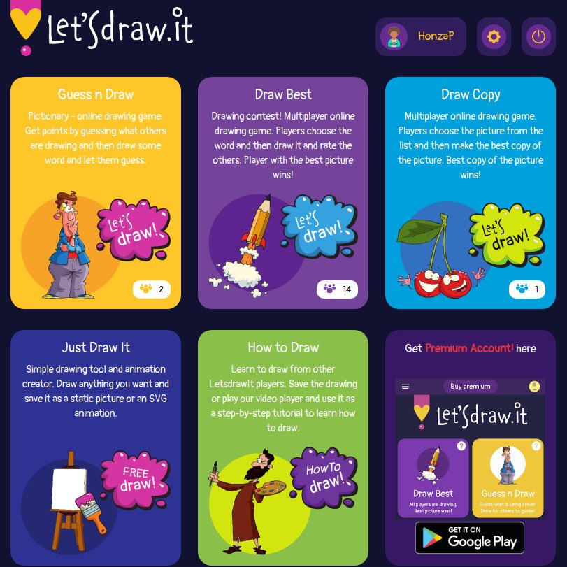 Desenhe e adivinhe (Pictionary online) / LetsDrawIt