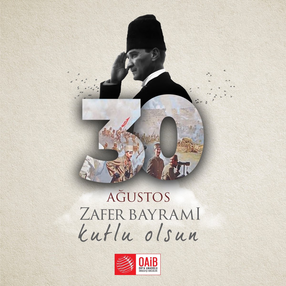 Başta Cumhuriyetimizin Kurucusu Ulu Önder Mustafa Kemal ATATÜRK Olmak Üzere Kurtuluş Savaşı Kahramanlarımızı Saygı ve Minnetle Anıyoruz. 30 Ağustos Zafer Bayramı Kutlu Olsun.