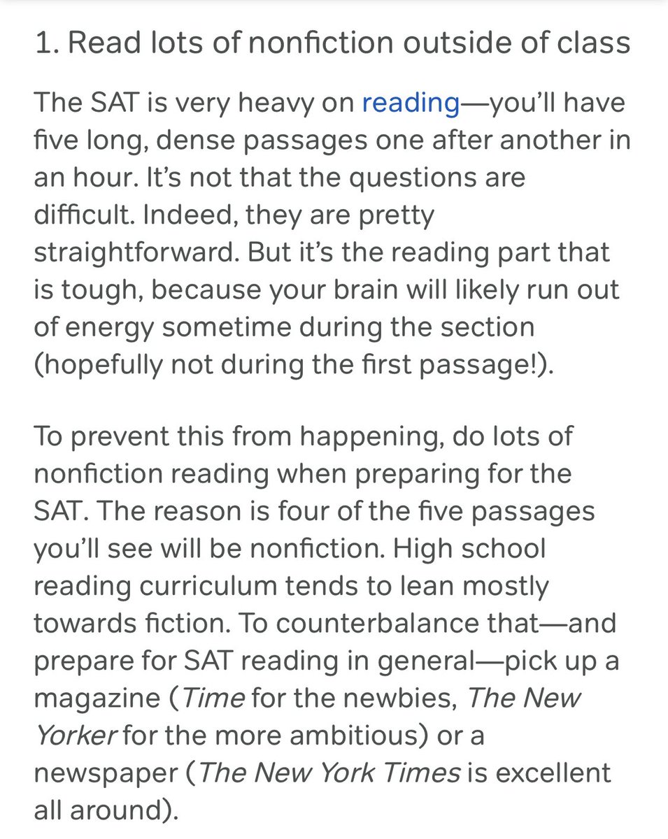 dailytestprep's tweet photo. Study tip? Read Nonfiction. . . actually just read! @nytimes @TIME https://t.co/NoKiNWvWhz https://t.co/7ZzlHW5qnI