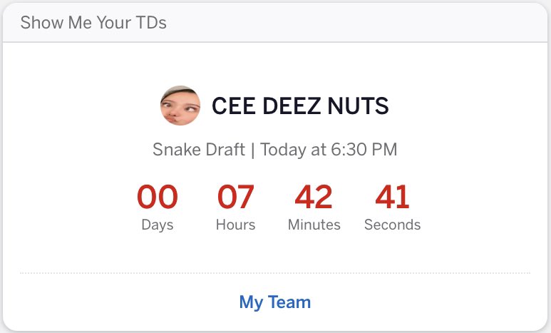 If anyone steals my team name…