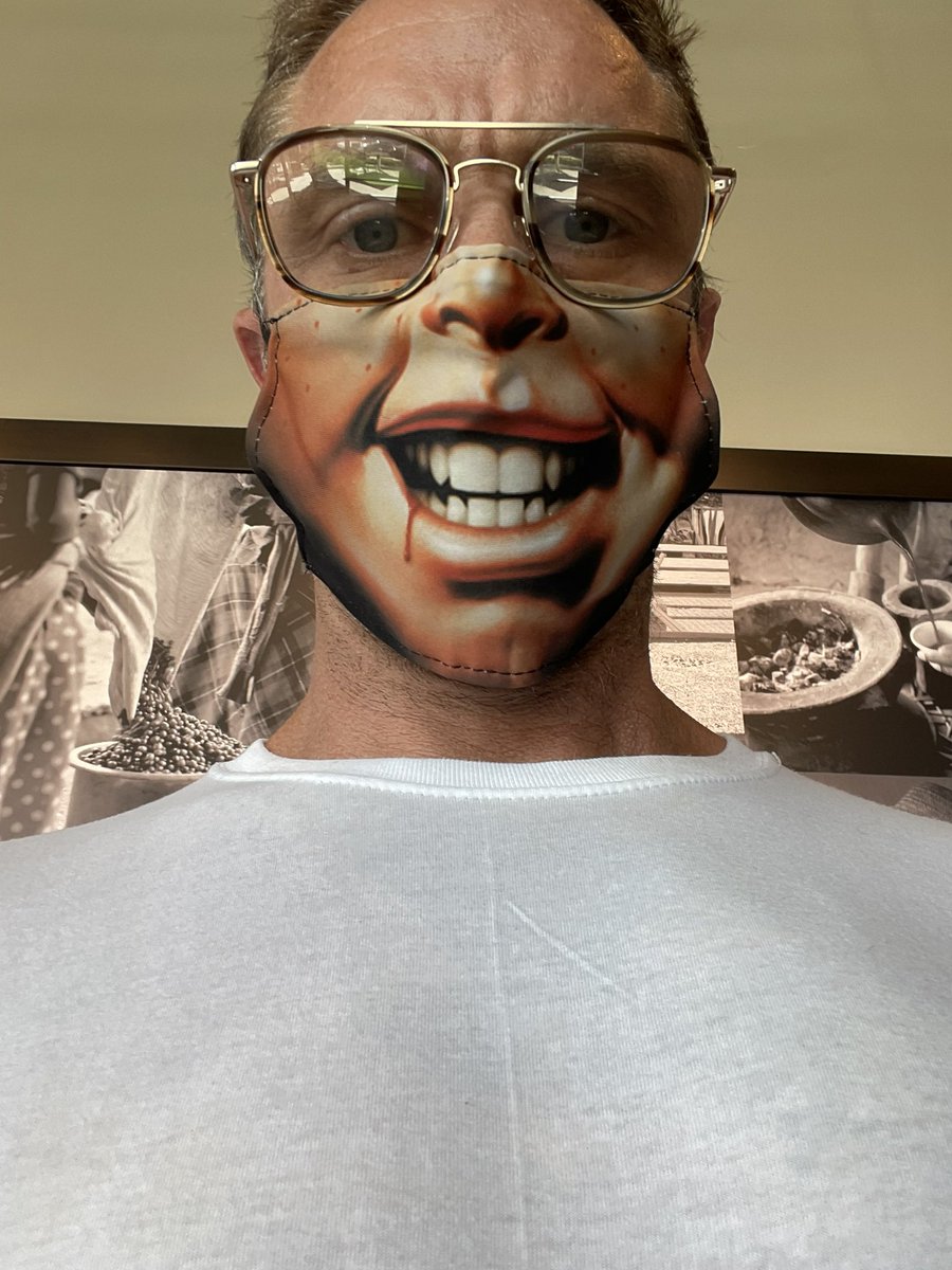 DevonESawa's tweet photo. Me “..large coffee or venti or whatever. Please.”

barista “sure. Nice mask”

“Thanks, it’s Chucky.”

“Cool. There’s a Chucky tv show coming out you know.”

“I do” https://t.co/4n7iipY2fw