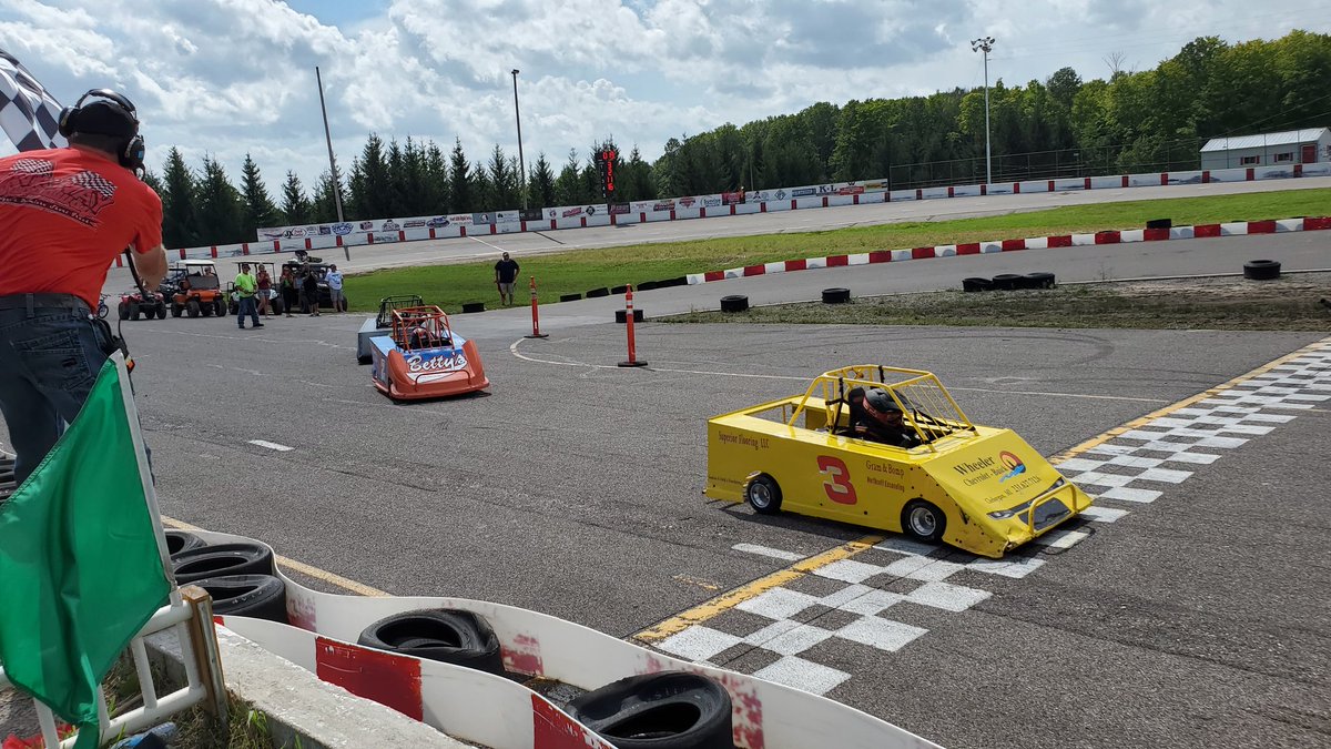 OnawaySpeedway's tweet photo. #RaceDay (Take II) - #CanAmNorthernNationals at @OnawaySpeedway (Sunday, August 29th, 2021)

Mini Wedges (Restricted) A Feature Winner: 3 Bronsyn Garms (1) https://t.co/cENc97iapD