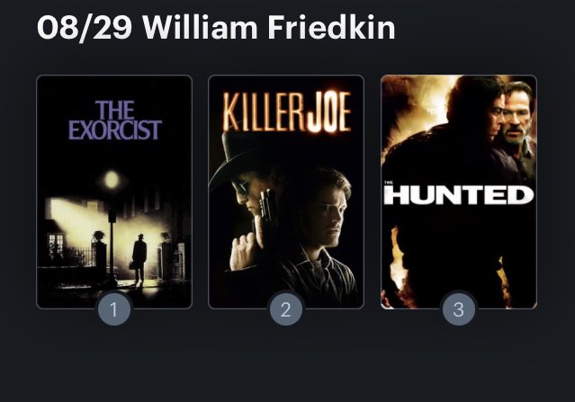 Hoy cumple años el director William Friedkin (86). Happy Birthday ! Aquí mi miniRanking: 