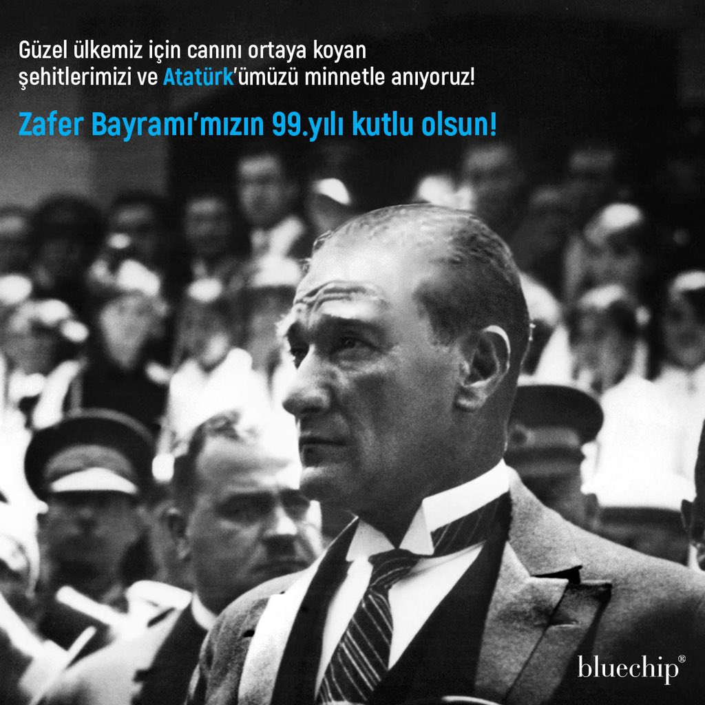 Bu güzel ülke bizim,
Cumhuriyet bizim, 
Zafer bizim… 

Mustafa Kemal Atatürk’ümüzün önderliğinde kazanılan büyük zaferin 99.yılını kutluyoruz! 🇹🇷

Güzel vatanımızı korumak için canını ortaya koyanları saygı ve minnetle anıyoruz. 

#Atatürk #30AgustosZaferBayrami