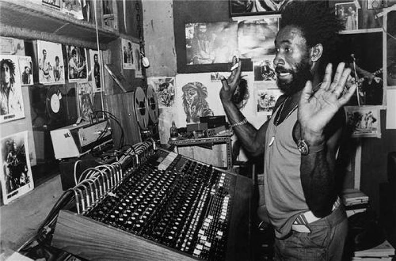 Passionweiss's tweet photo. RIP Scratch Perry, the Black Ark Noah, who warped reggae into mad science, brought the country to Kingston, mountains, earth, &amp; trees reimagined, herb exhaled onto the console to alchemize funky sci-fi dub. Greatest producer of all-time (any genre). Who upset time, space, sound. https://t.co/8mSiE0A0PA