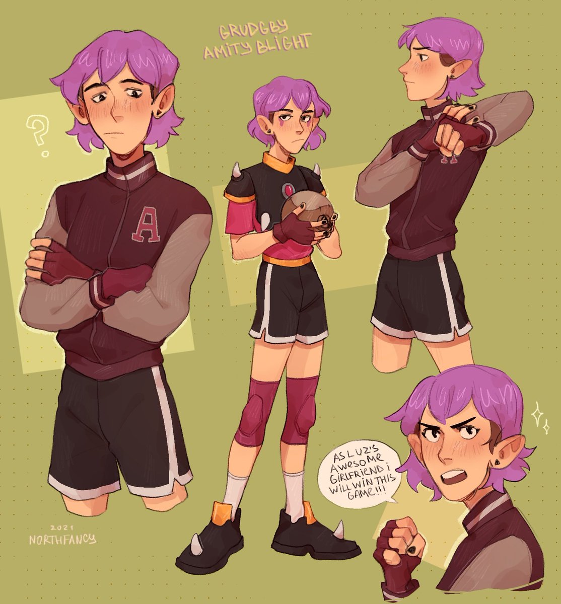 finally drew grudgby amity again, but now with purple hair #toh #theowlhouse #amityblight