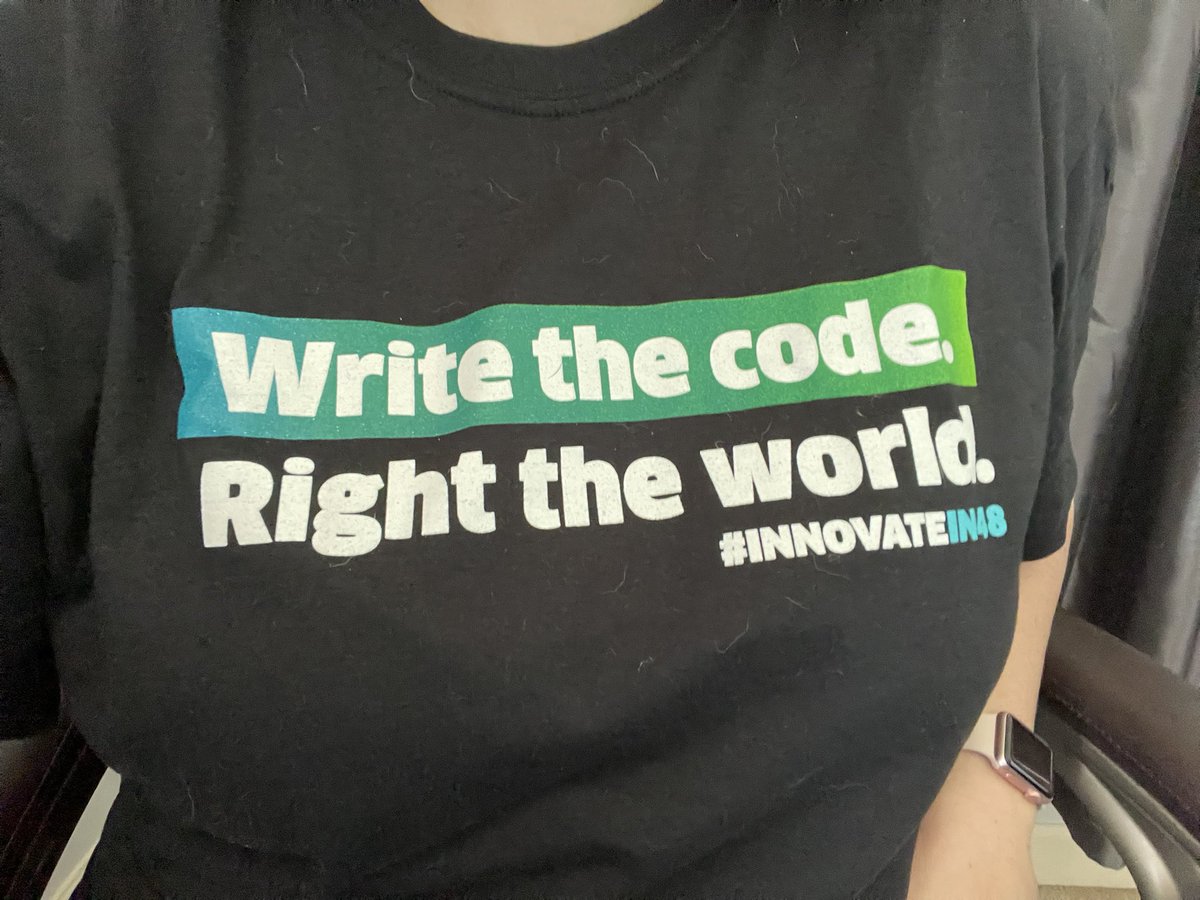 DondiBlack's tweet photo. What are you doing with your Sunday? I’m getting ready to see some incredible inclusion focused innovation developed as part of @FISGlobal #InnovateIn48 Student Edition! #writethecode #righttheworld https://t.co/SJRJHewUTT