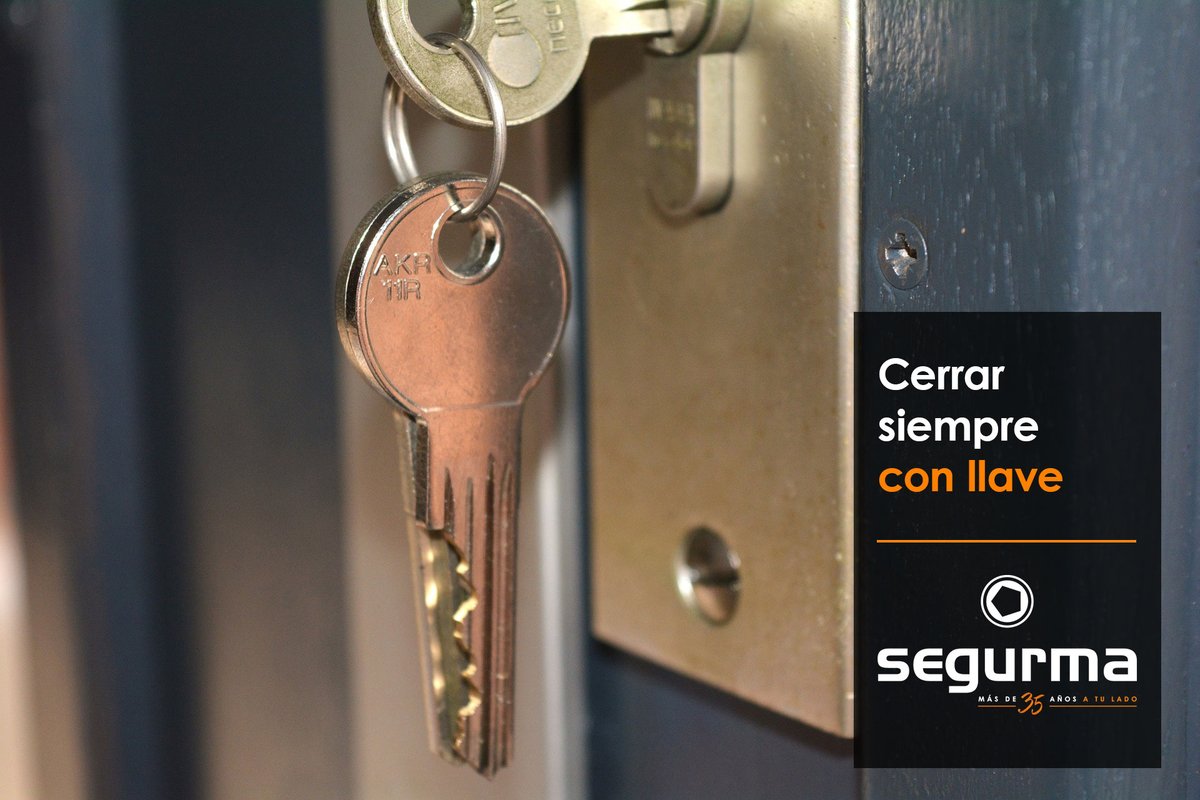 🔶 Cerrar la 🚪 siempre con llave evita que los #Ladrones 👤 puedan utilizar el método del #Resbalón 💳 para entrar en tu #Hogar. Aunque sean 5 minutos ¡cierra siempre con llave 🔐 !
