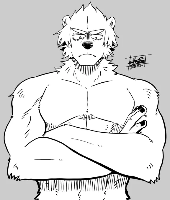 #今月描いた絵を晒そう
いっぱい描いて悩んだけどポールおじさんで詰めてみた🐻‍❄️ 