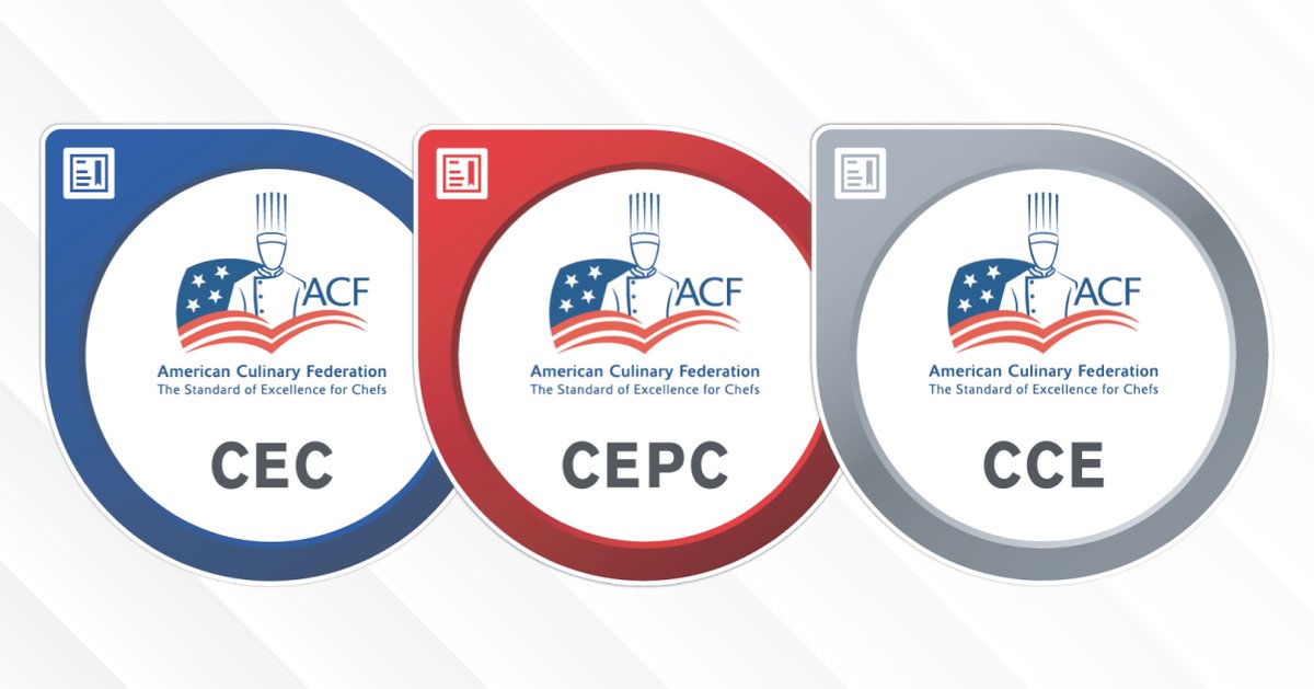 An ACF Certification shows potential employers you mean business. 

Level up your career with the most comprehensive culinary certification program in the world! 

Visit our website to learn more: acfchefs.org/ACF/Certify/Le…