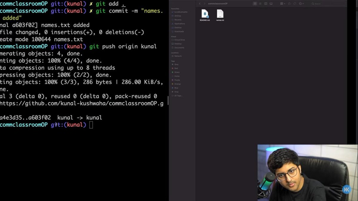 SakshamPaliwal_'s tweet image. Supper dupperrrr Explanation of Git by @kunalstwt
Really Learned a lot from it😍😍
This is actually the best git tutorial available on YouTube
Thanks Bro for this amazing Git Tutorial 🤩🤩 @github
@GitHubEducation
#git #gittutorial