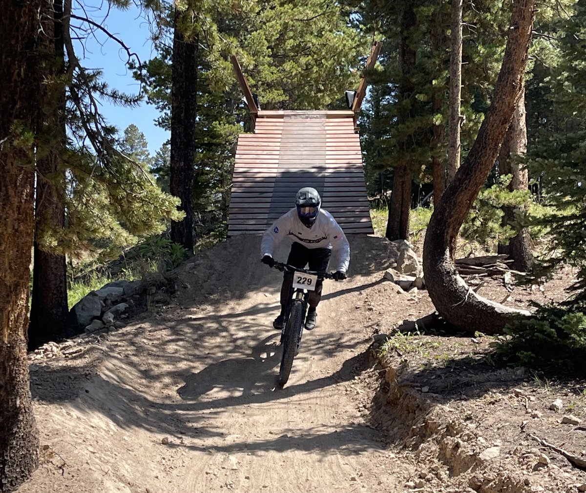 It’s on, señor. It’s on!  Downhill races at Western Colorado University Pagan Pedal.