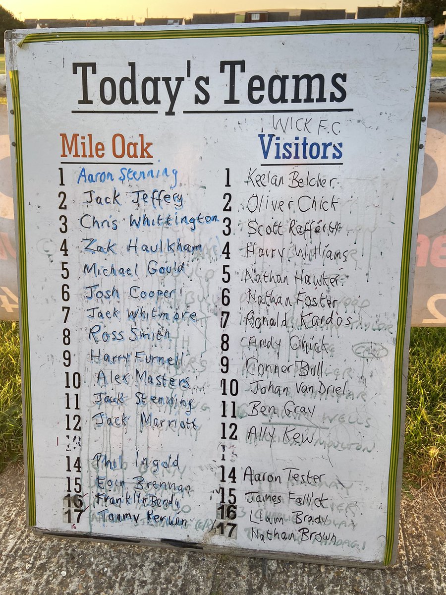 sussexboy's tweet image. Game 20 of Season 2021/22
@mileoak_fc 4 v 3 @wick_club 
Southern Combination League Division One
📅 Friday 27th August 🕢 19.30
🏟 Mile Oak Recreation Ground, Portslade
🎟 £5.00
🌇 16°C
👥 ~60
#groundhopping