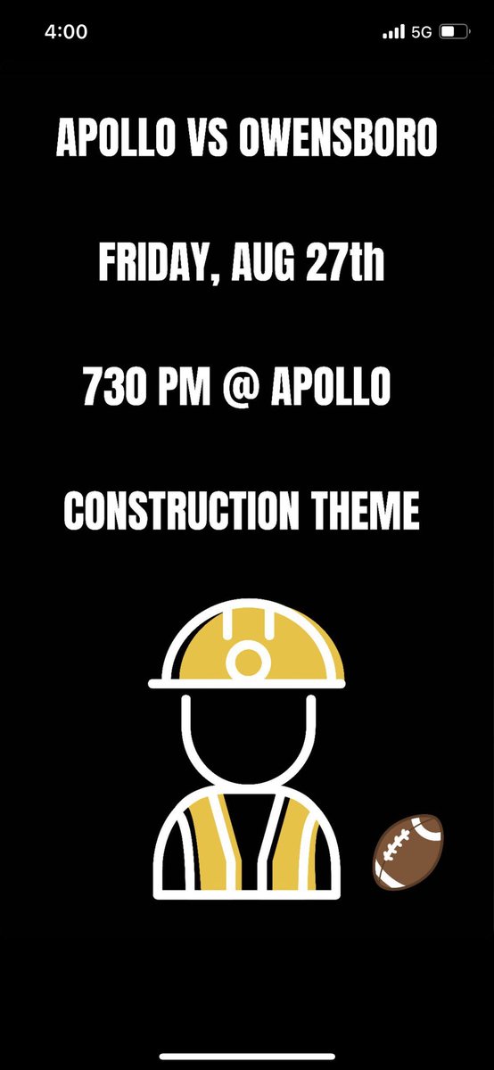 Come on out to support the boys tonight!! 
Theme:  Construction 🦺 🏗🚧