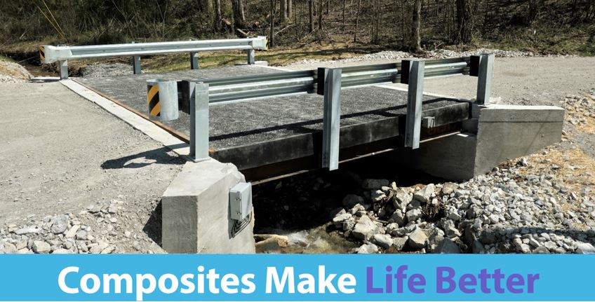 iacmihq's tweet photo. It’s #NationalCompositesWeek 2021! Today’s theme: Composites Make Life Better. Learn how a new FRP composite #smartbridge is making life better for residents in rural Tennessee. https://t.co/GP0D1thXLv https://t.co/ggGcN9hQXw