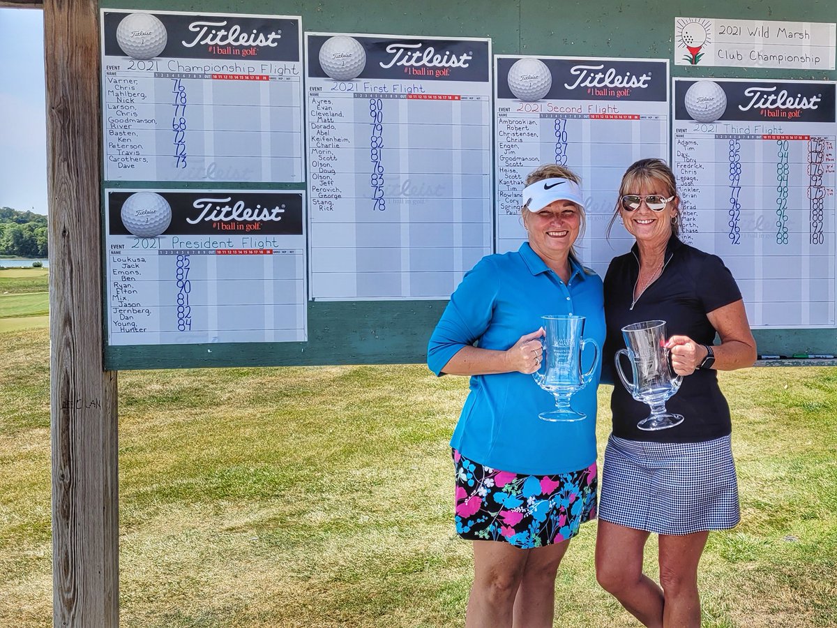 WildMarshGolf's tweet photo. Women's Champion &amp; Senior Champion - Club Championship

(l-r) Kristen Wilson &amp; Cheryl Ernesti https://t.co/bFoZccXhfY