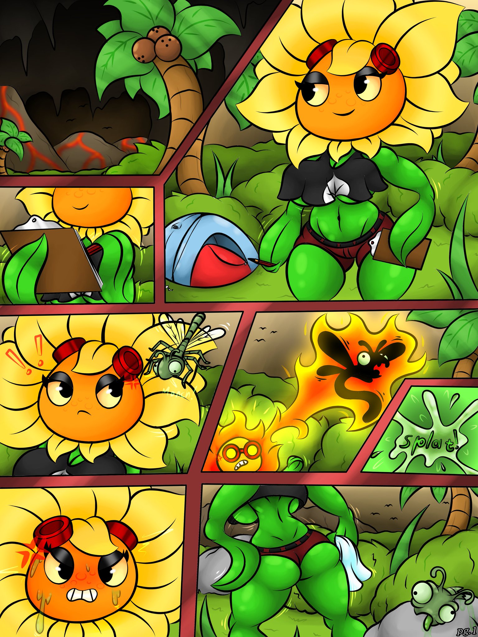 Slimey Blob🔞(🍉COMMISSIONS CLOSED🍉) on X: (Page 1) Solar Flare sets up  camp and takes note of the scenery, but is interrupted by a pesky bug...  t.coEtSM9BL16W  X