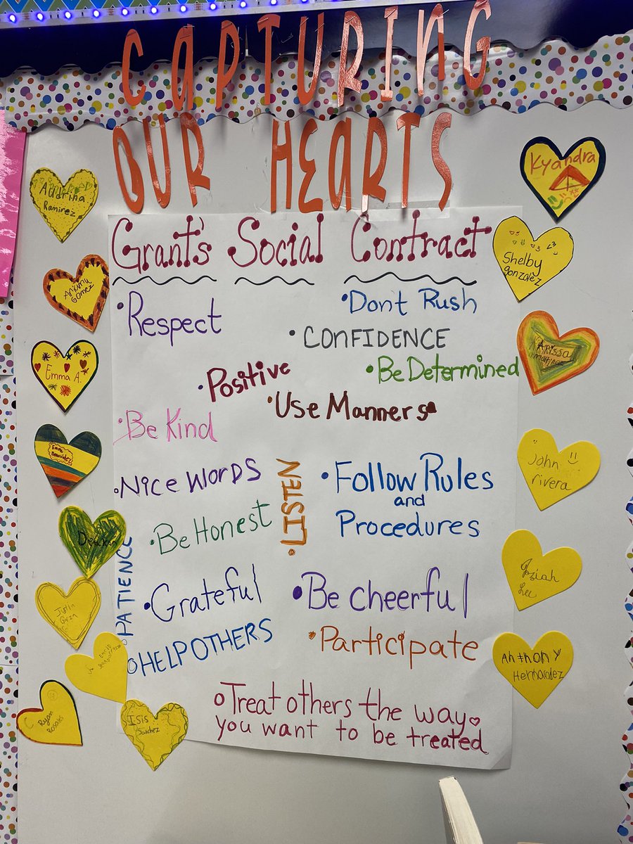 Week 3 down! Going great with our Social Contact. Our class rates one thing each day! Proud of my 5th graders #capturingourhearts💗<a href="/GalvanExplorers/">Galvan Explorers</a> <a href="/CCISD/">CCISD</a>