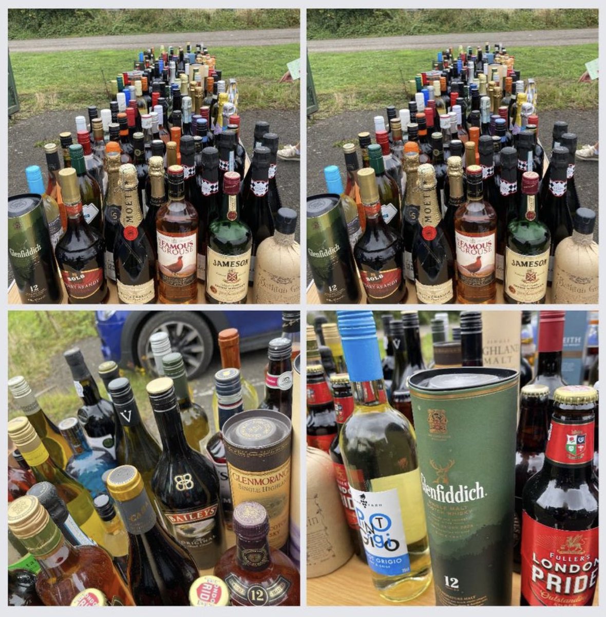 Some of the fabulous bottles to be won at our Bottle Tombola at Langham Street Market on Bank Holiday Monday, come and buy a ticket, just £1 each.