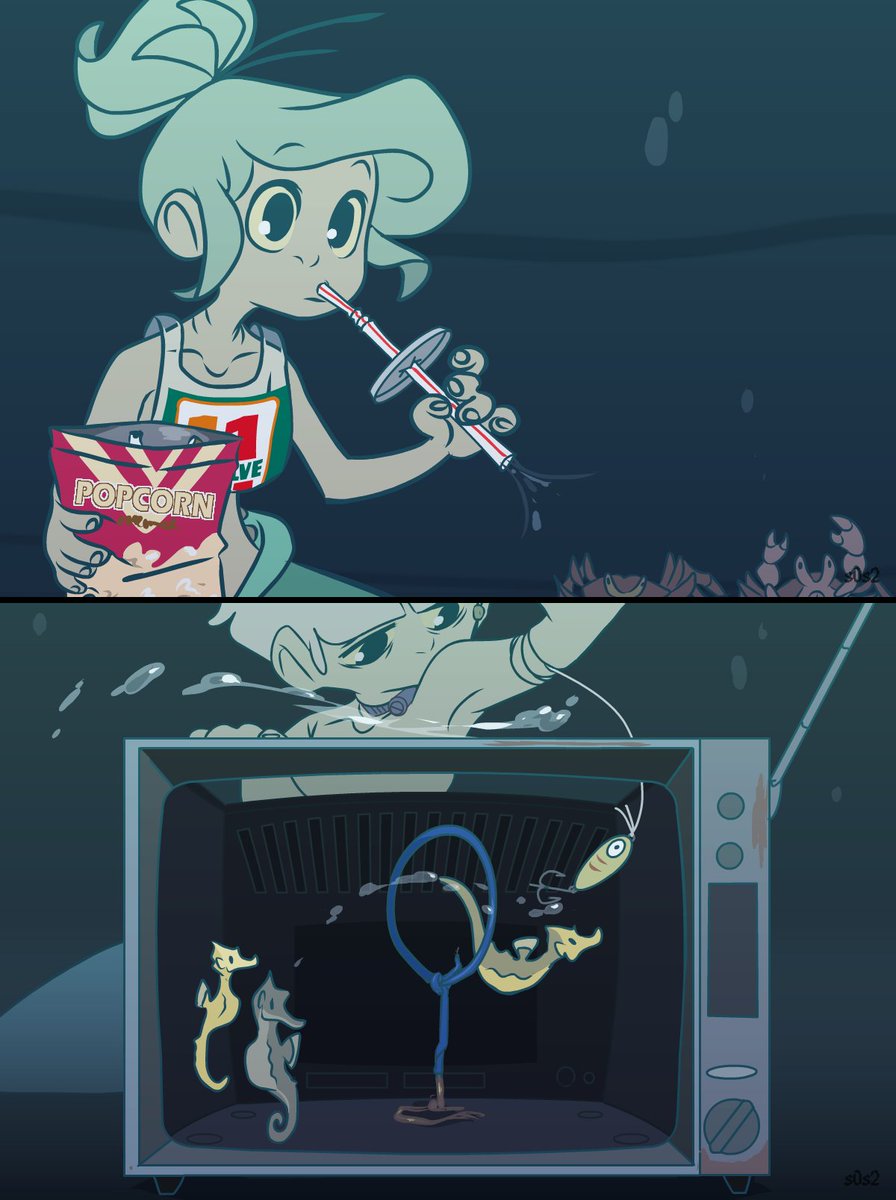 Hooked part 1 🐠🪝
Tapas: https://t.co/LQ5IK3gH5b
Webtoon: https://t.co/Gws4MUdvaW
#thelittletrashmaid #trashmaid #mermaid #savetheplanet 