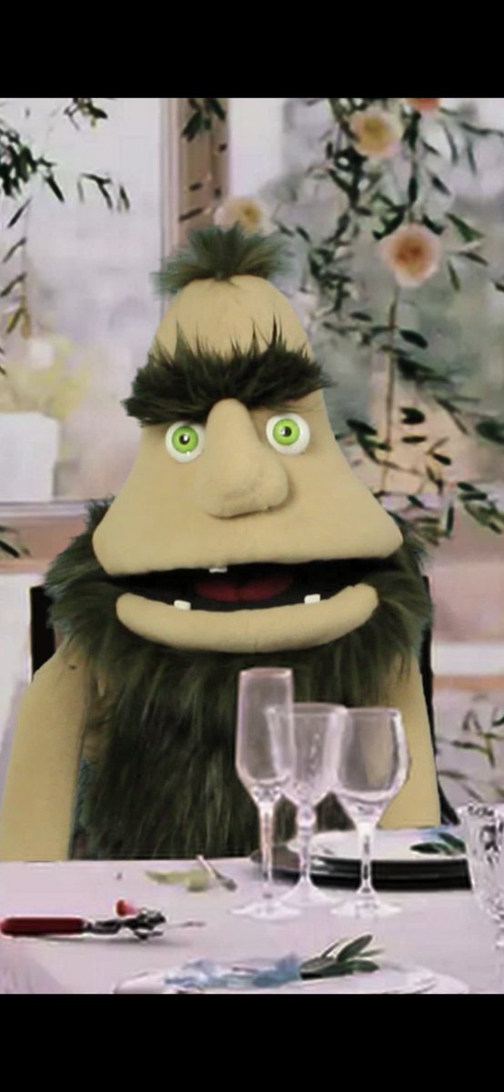 Jefficus's tweet image. A caveman goes to a dinner party. What could possibly go wrong? #comedy #muppets #etiquette #caveman #video