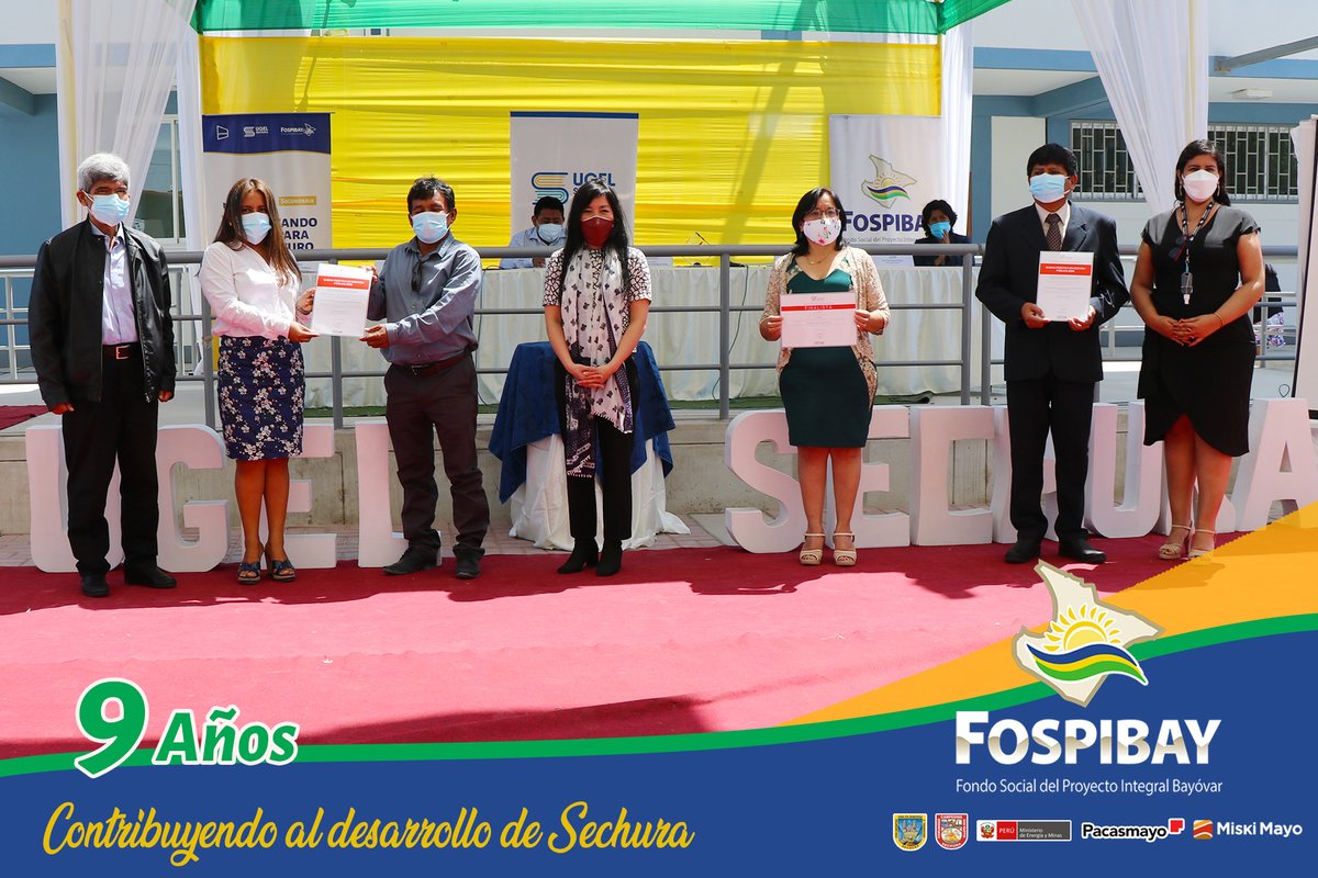 Fospibay's tweet photo. Se realizó entrega de premio y certificaciones al @Fospibay y @UGEL_Sechura en el marco del Proyecto “Educando Hoy para el Futuro”. Premio en la categoría Educación con la buena práctica “Gestión educativa resiliente y oportuna para asegurar la equidad en los aprendizajes”. https://t.co/Qj3KBi89xT