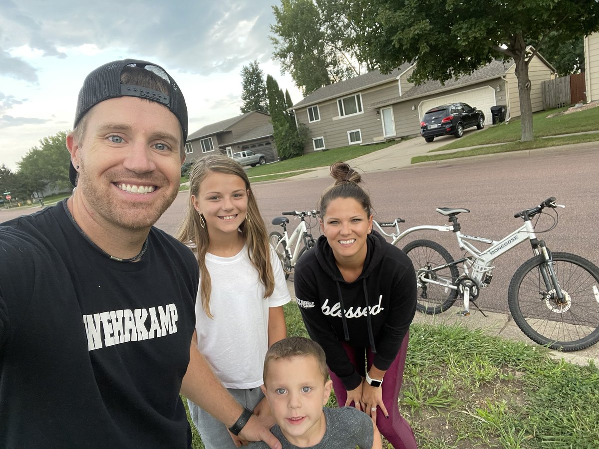 CJWehrkamp's tweet photo. Family bike ride to Bakker Park! 

Blake wanted to practice his soccer skills! 

Of course it wouldn’t be complete without getting rained out and having to ride home in the rain! https://t.co/xfQq2lR3Gh