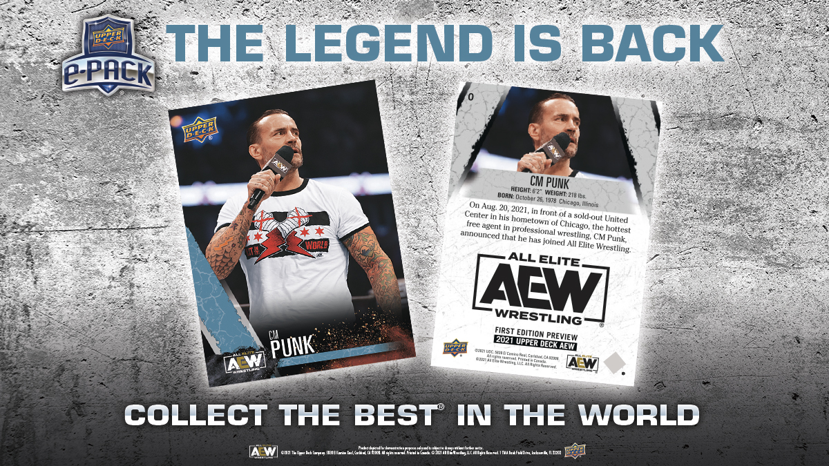Upper Deck Celebrate Cm Punk S Aew Arrival With An Exclusive Trading Card Available On T Co Snmfd5y5w9 Grab Your Copy On E Pack Before September 3 At 8 59 Am Physical Card Will Be
