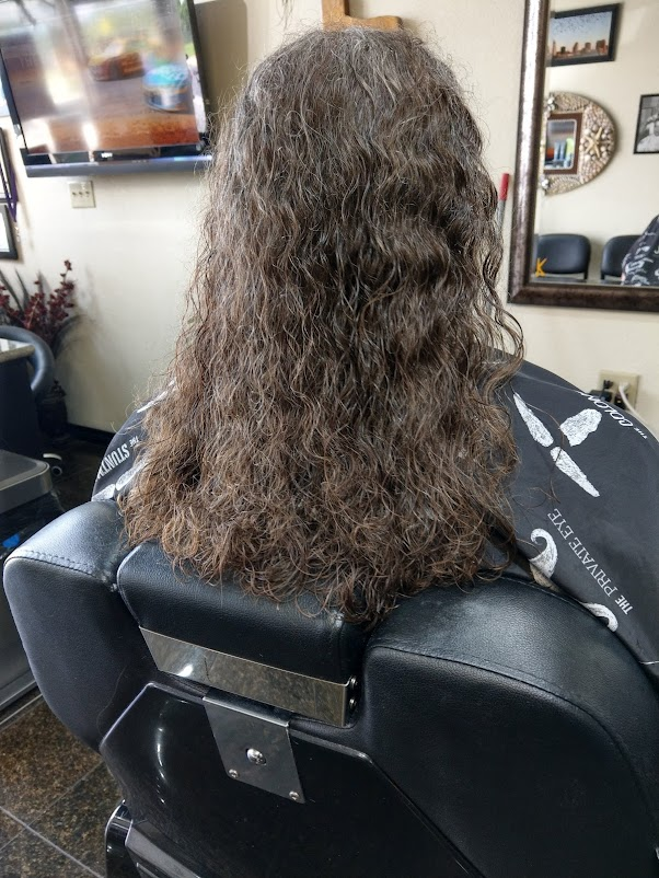 bboerner2332's tweet photo. @AthenaOfChicken @ndylan1 @100FrogLegs Oh no! I'm so sorry. Been growing mine out, front sides finally grew out long enough to go into the tail, saw my stylist last month for first time since Spring 2019 and she trimmed them a tad short. 😞

But still a great cut! #NoTangles Before/after. https://t.co/UhSnUlybuf